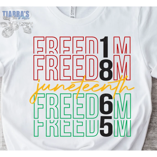 Juneteenth Freedom 1865 T-Shirt with Cross Design