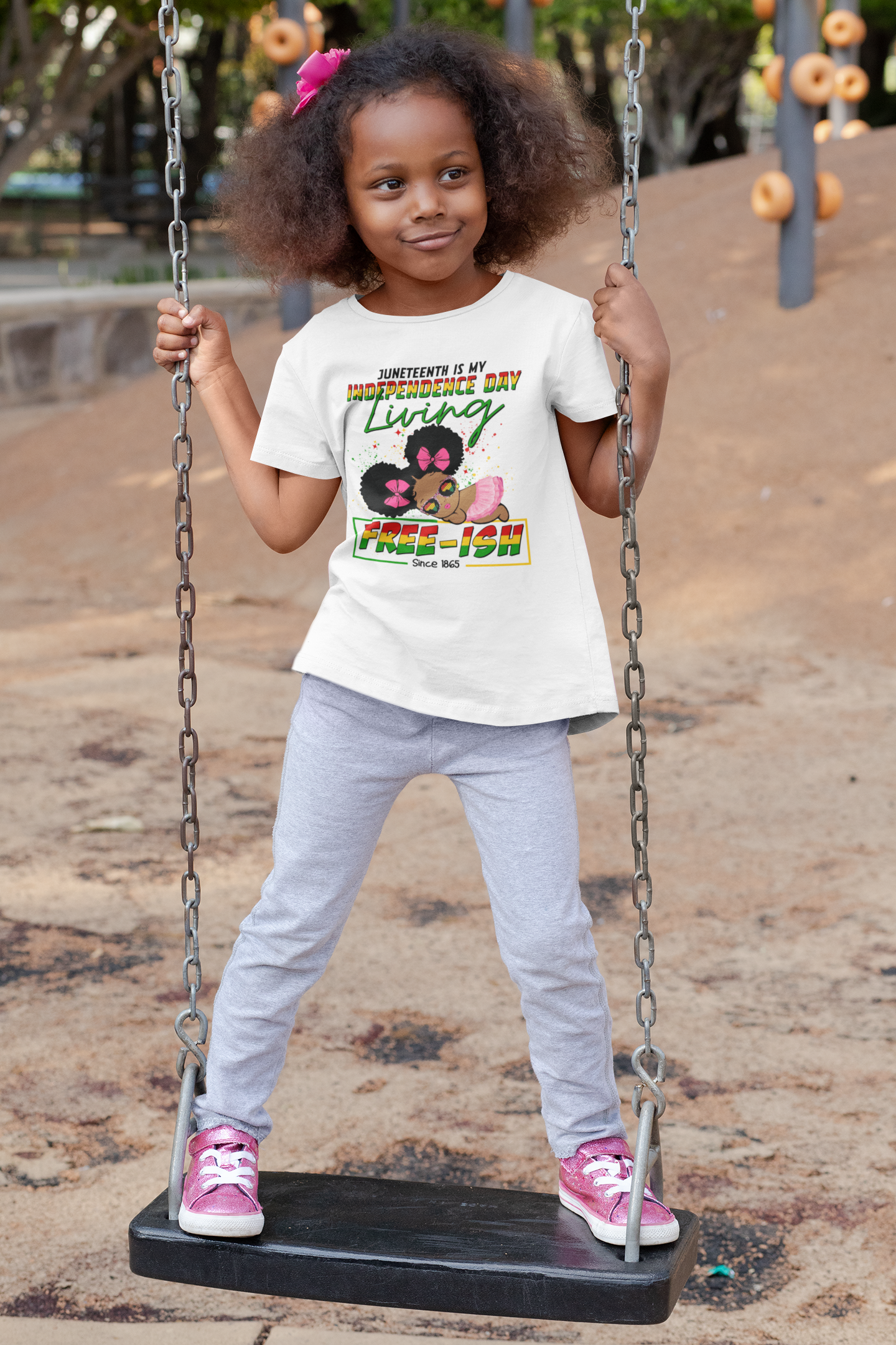 Youth Juneteenth Living Free-ish T-Shirt (Style 2)