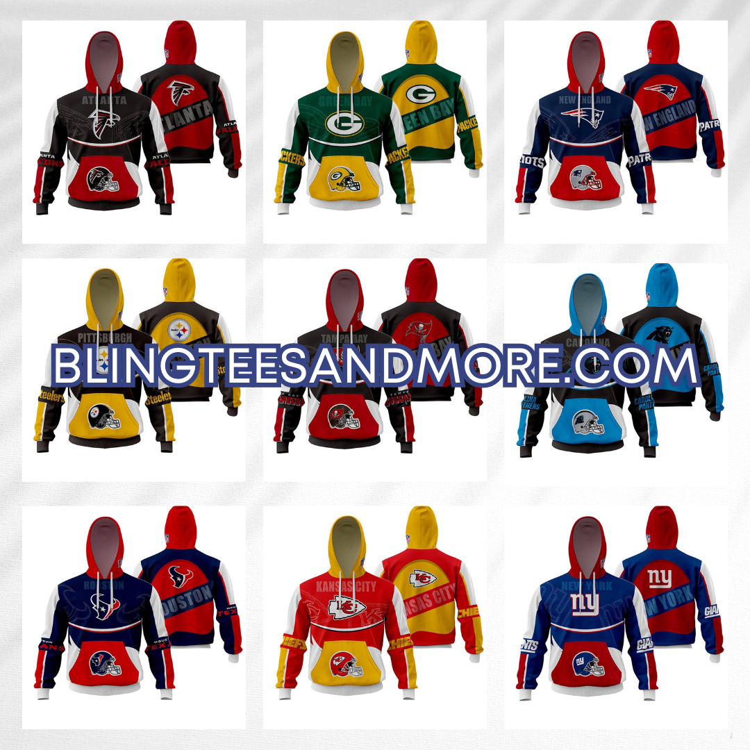 Football Hoodies 1 | Size up 2 Sizes (See Sizing Chart) - All Teams Available