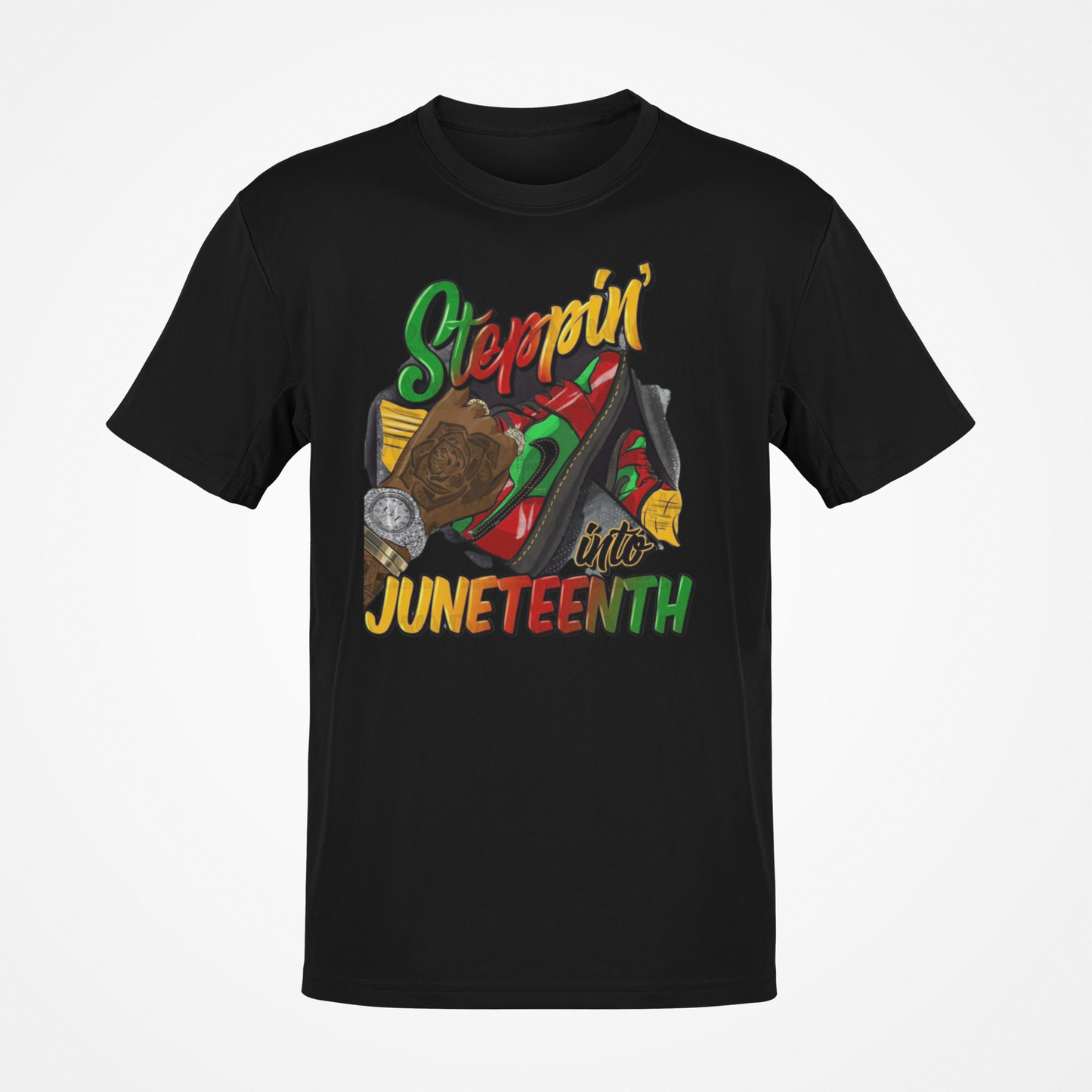 Steppin' Into Juneteenth T-Shirt with Sneaker (4 Styles)