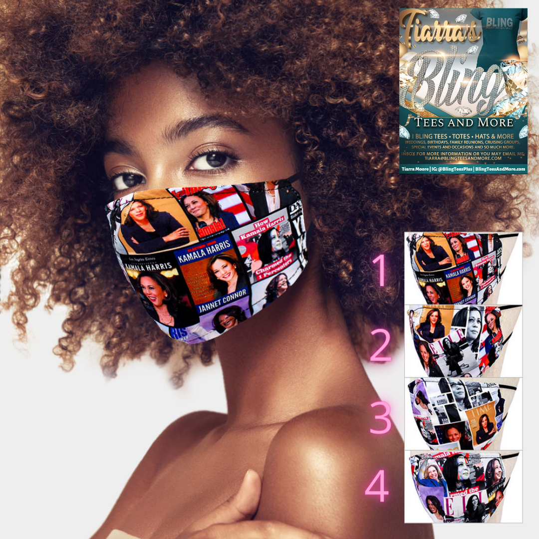 Kamala Harris Reusable Mask w/Filter Pouch