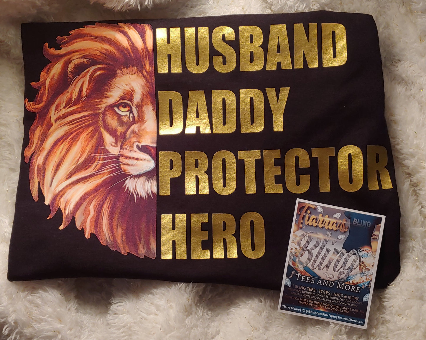 Husband, Daddy, Protector, Hero w/Lion Face