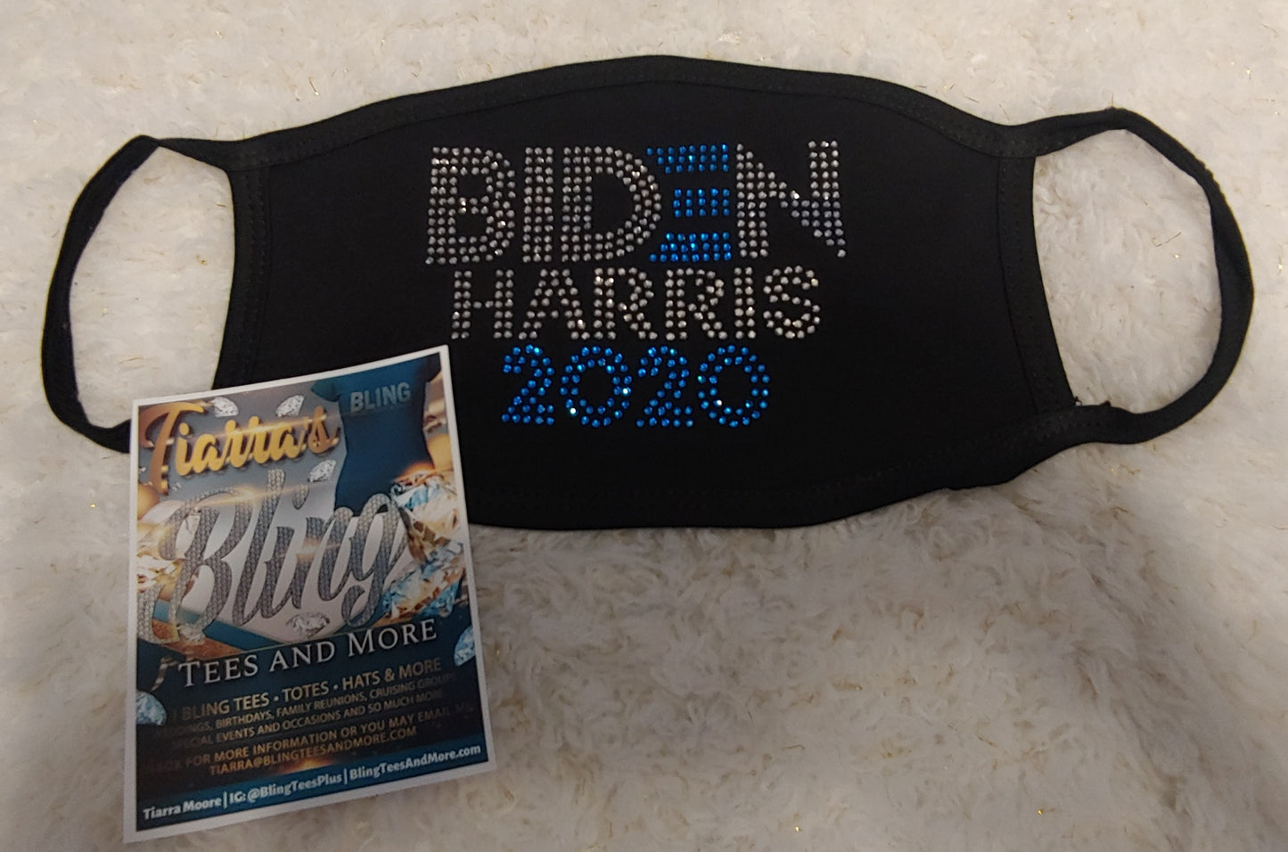 Biden/Harris 2020 Rhinestone Mask