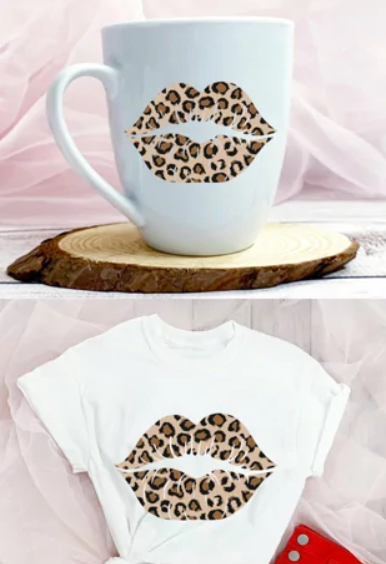 Leopard Lips T-Shirt and Mug Combo