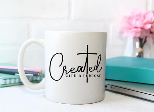 Created with a Purpose Coffee Mug (Matching Coaster Available)