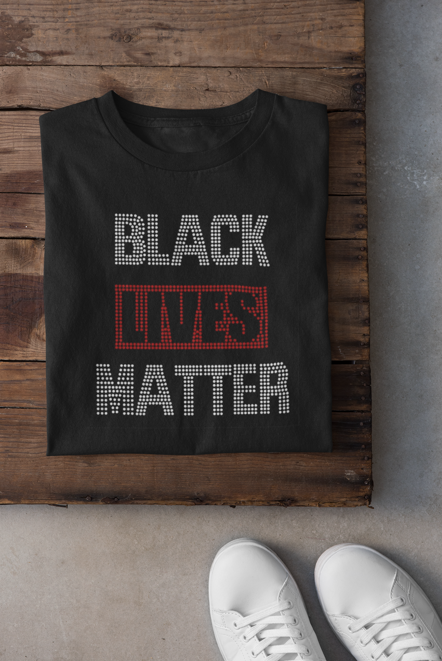 Rhinestone Black Lives Matter Rhinestone Shirt