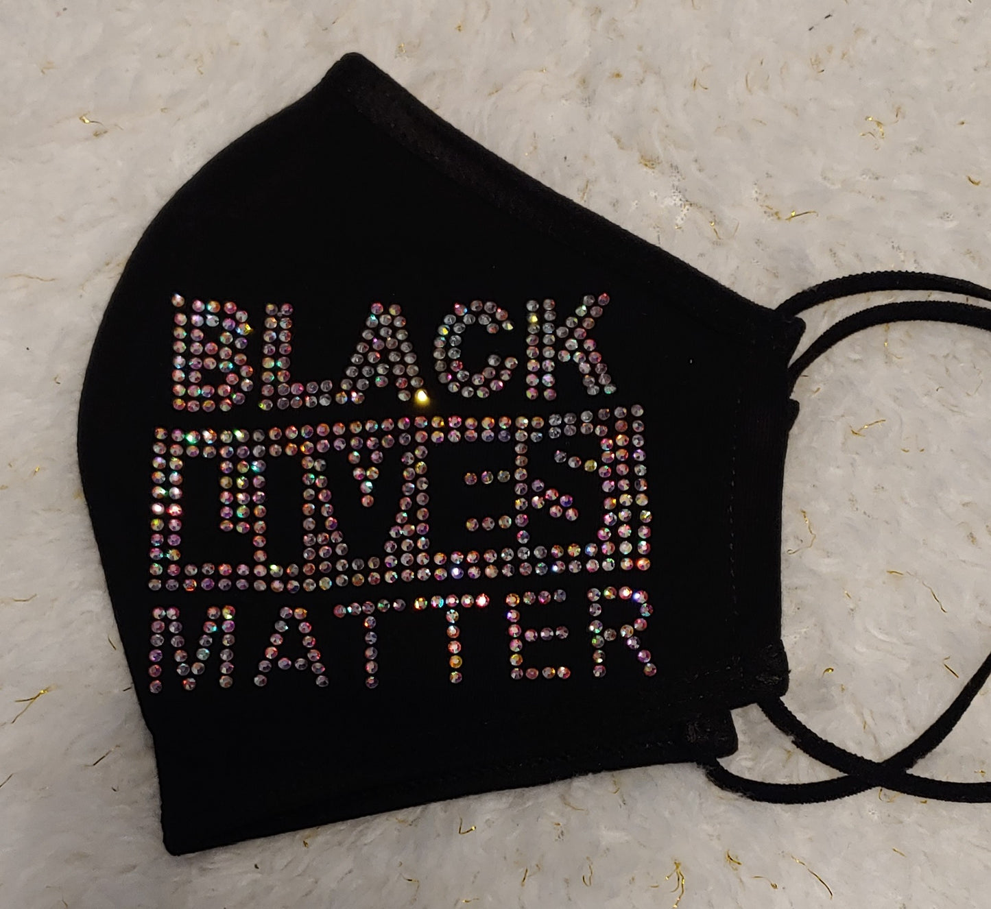 Rhinestone Black Lives Matter Mask
