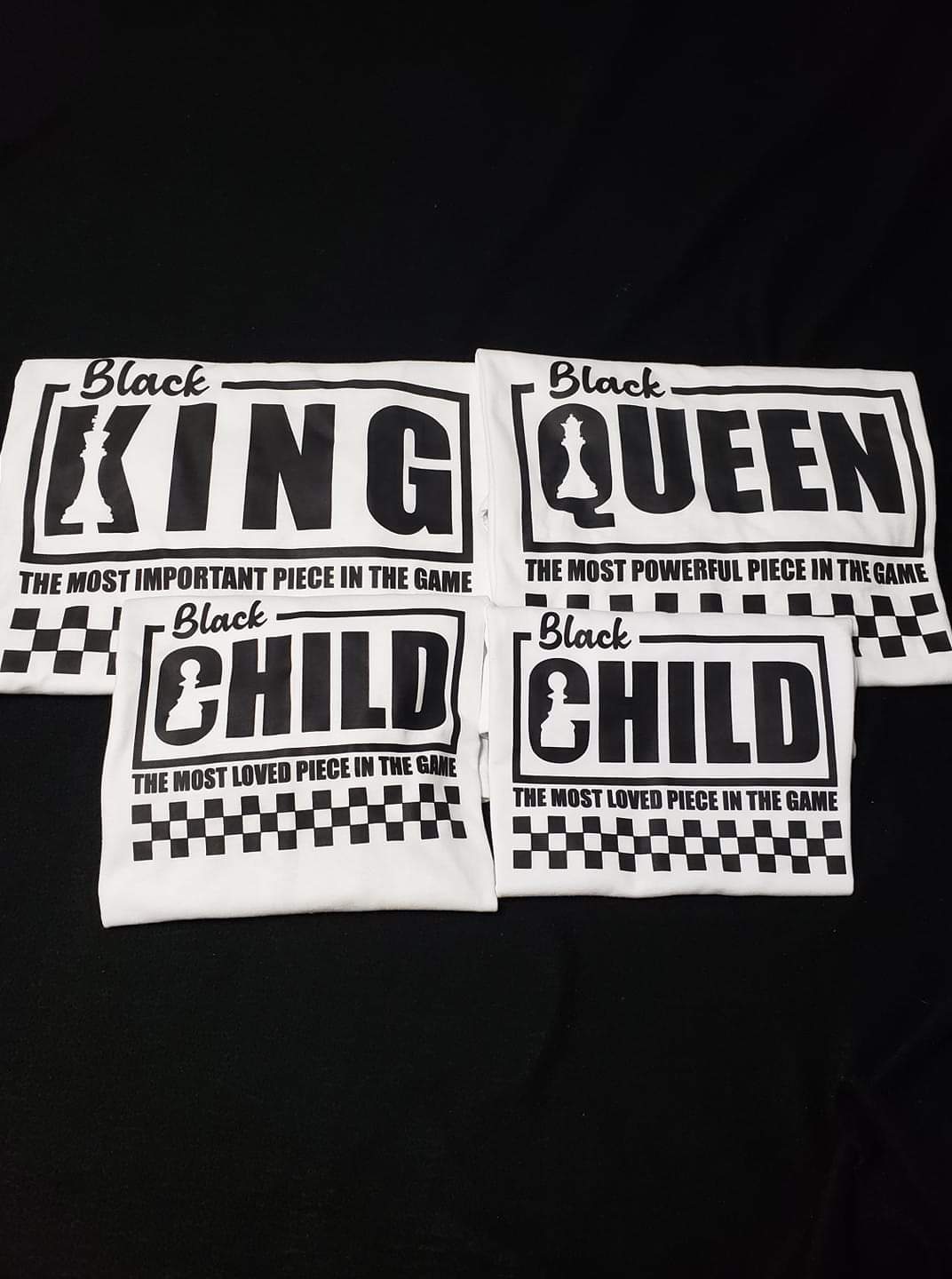 COMBO - Black King, Queen, Child - The Most Important Piece in the Game