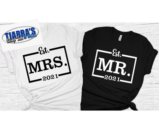 Mr. and Mrs. Wedding T-Shirts