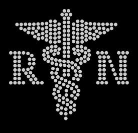 RN Mask/Hat Rhinestone Transfer Size 3.3" x 3"