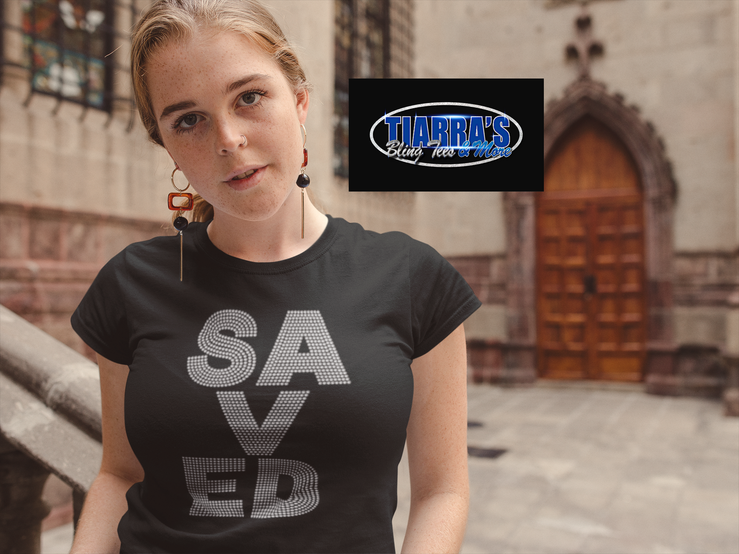 Saved Rhinestone T-Shirt
