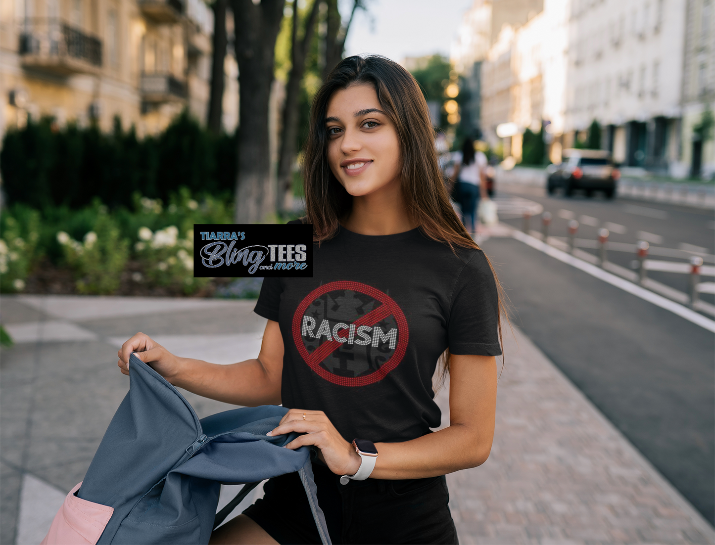 Stop Racism Rhinestone Shirt