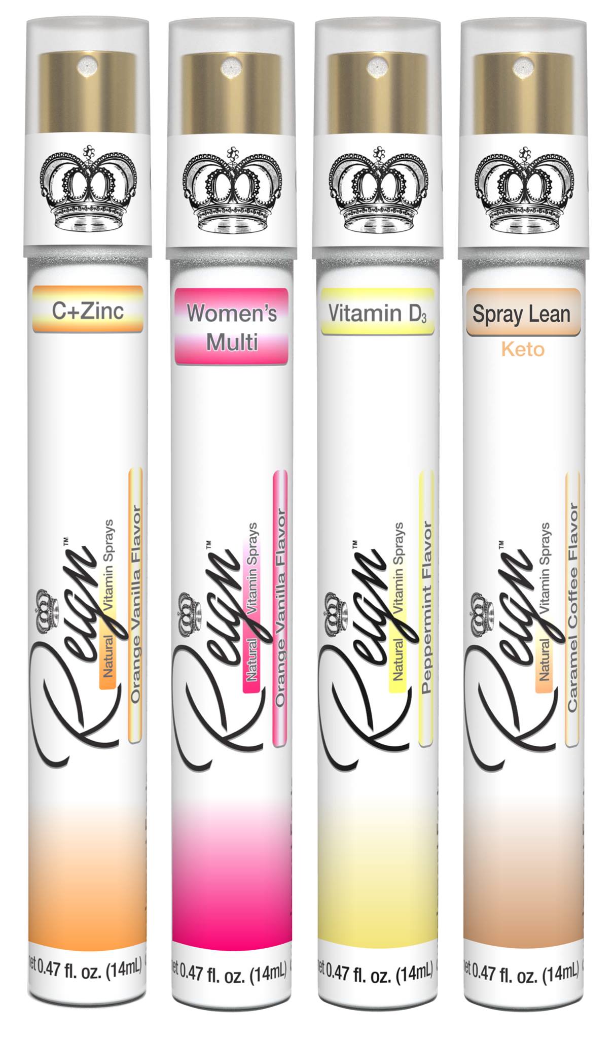 Reign Natural Vitamin Sprays | Vitamin Sprays (Vitamin C+Zinc, D3, Multivitamin, Keto)