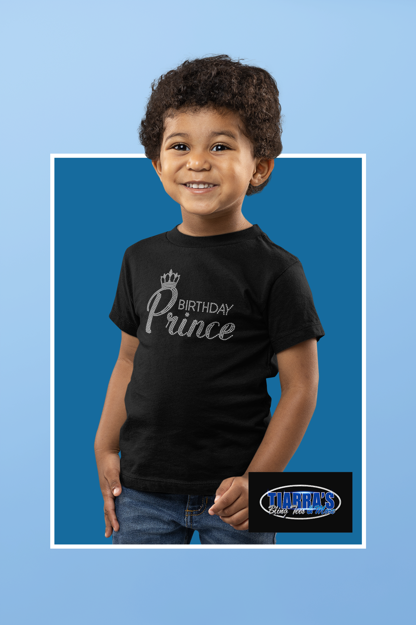 Birthday Prince Rhinestone T-Shirt (Toddler and Youth Sizes)