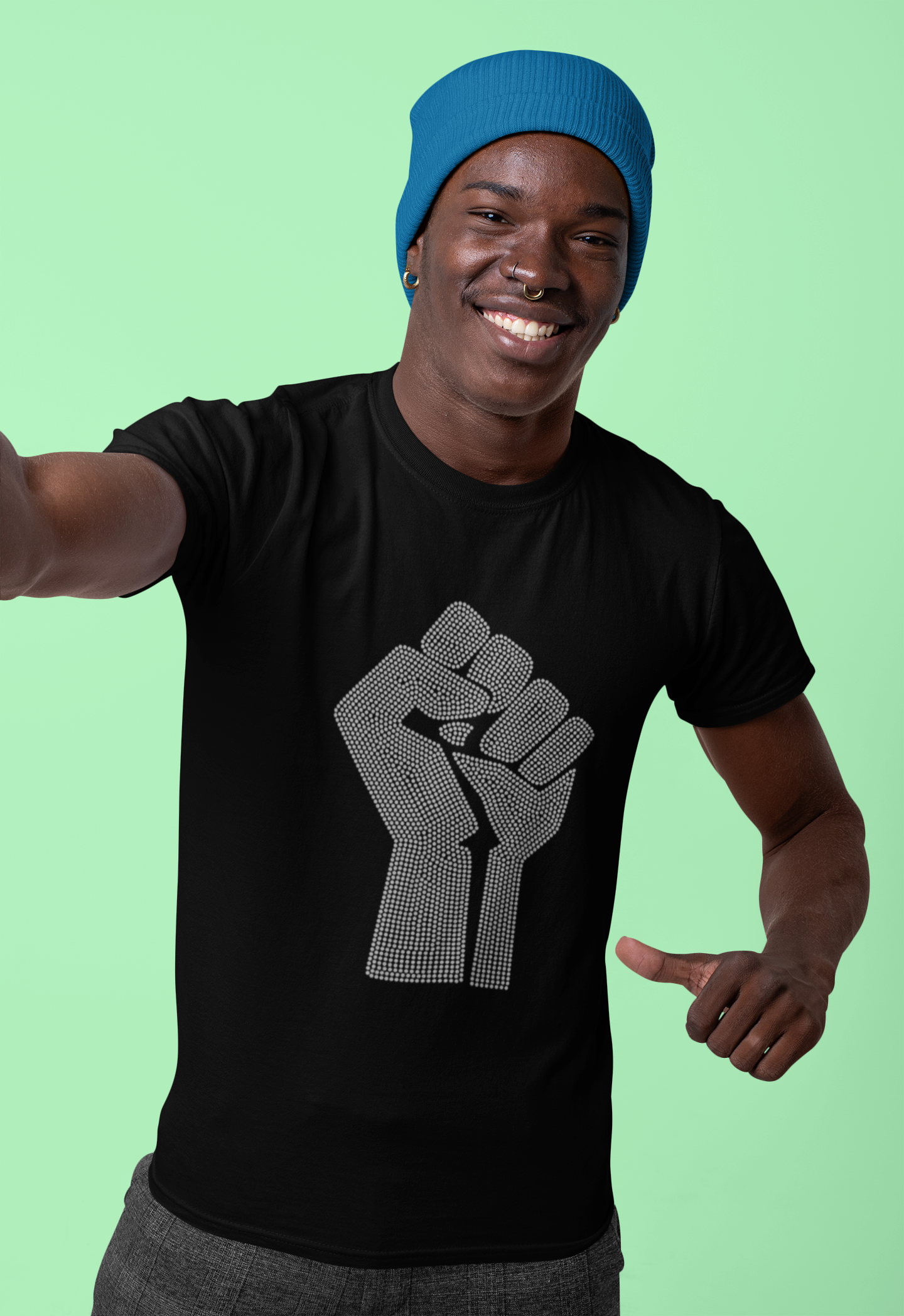 Rhinestone Fist T-Shirt