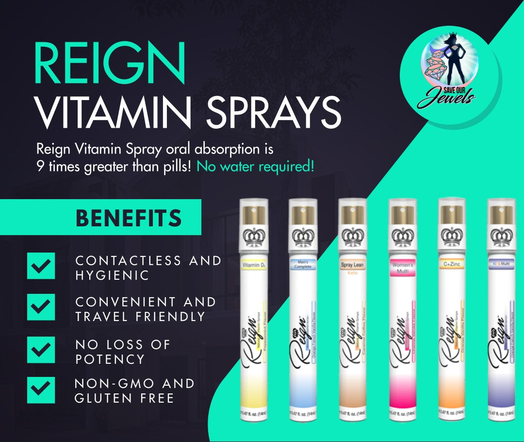 Reign Natural Vitamin Sprays | Vitamin Sprays (Vitamin C+Zinc, D3, Multivitamin, Keto)