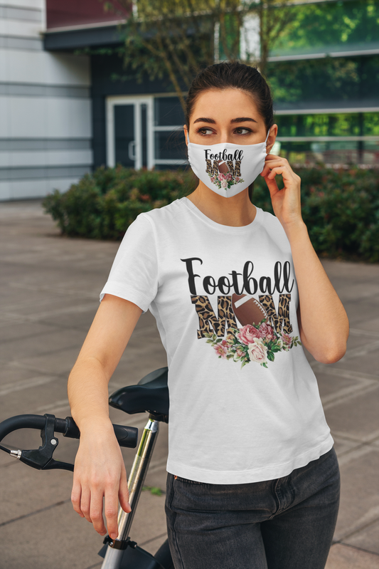 Football Mom T-Shirt with Optional Matching Mask