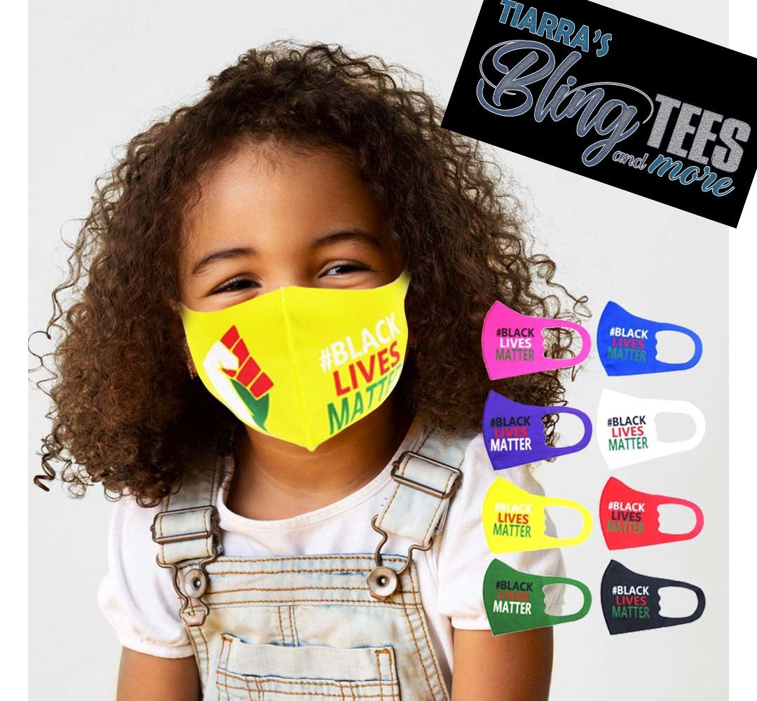 Children's Fashion Black Lives Matter Face Cover with Fist