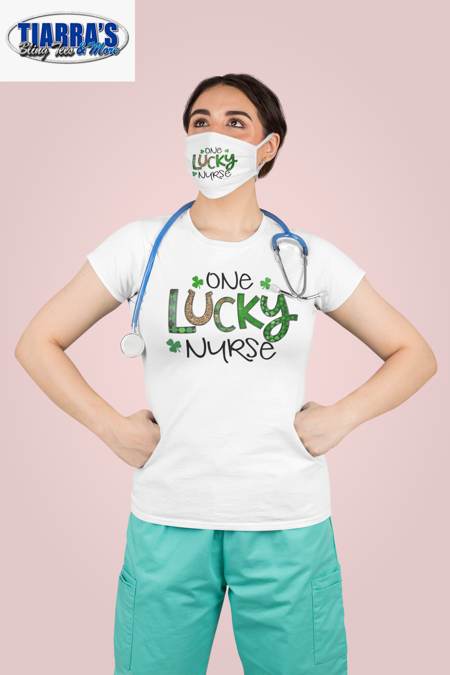 One Lucky Nurse T-Shirt w/ Optional Matching Mask