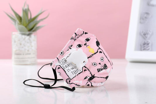 Children's Pink Cat Face Cover w/ Respirator