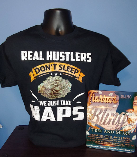 Real Hustlers Don't Sleep We Take Naps T-Shirt (Unisex Crew Neck)