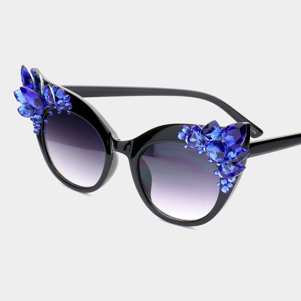 Sapphire Crystal Cat Eye Sunglasses